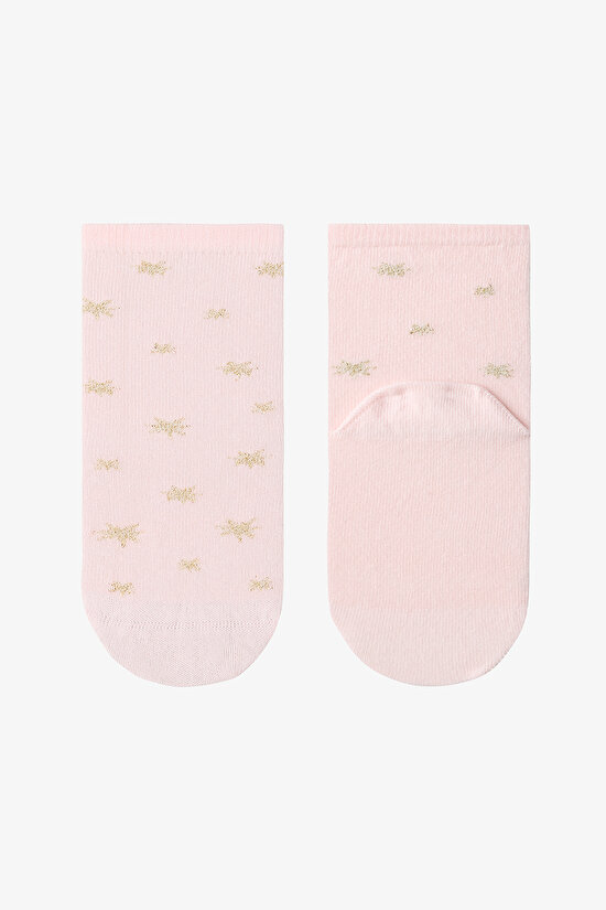 Mixed Color Girls Ballet Ballerina Patterned 4-Pack Cotton Socket Socks - 4