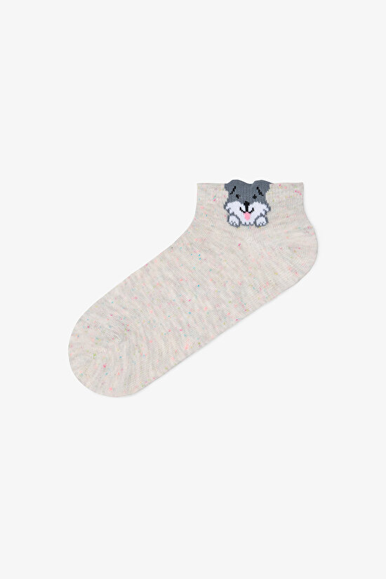 3 Pairs of Cotton 3D Animal Patterned Liner Socks - 3