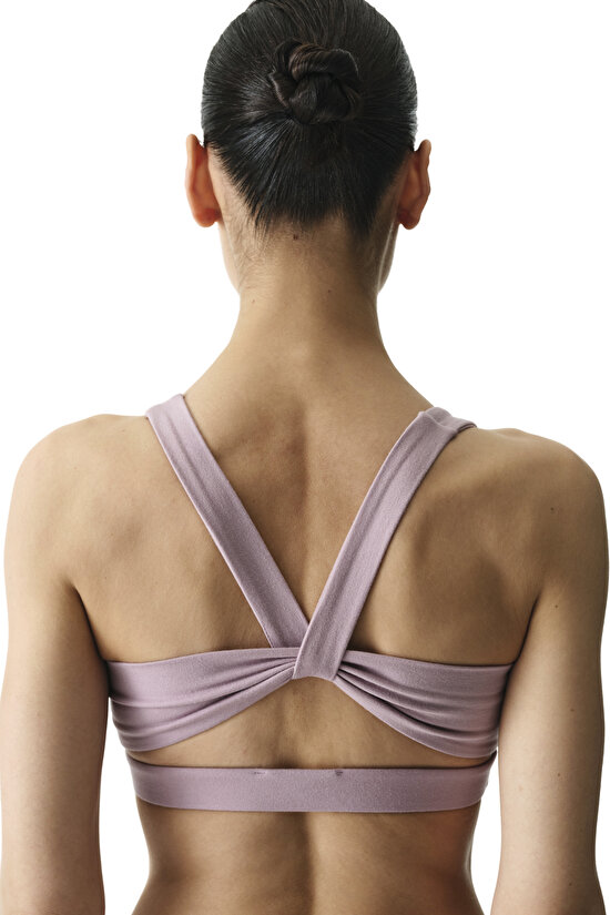 Cotton Modal Blend Twist Back Bra - 2