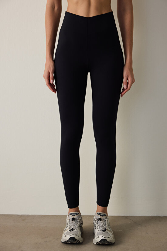 Black High Support Shaping High Waist Back Lock Leggings Black High Support Shaping High Waist Back Lock Leggings - 3