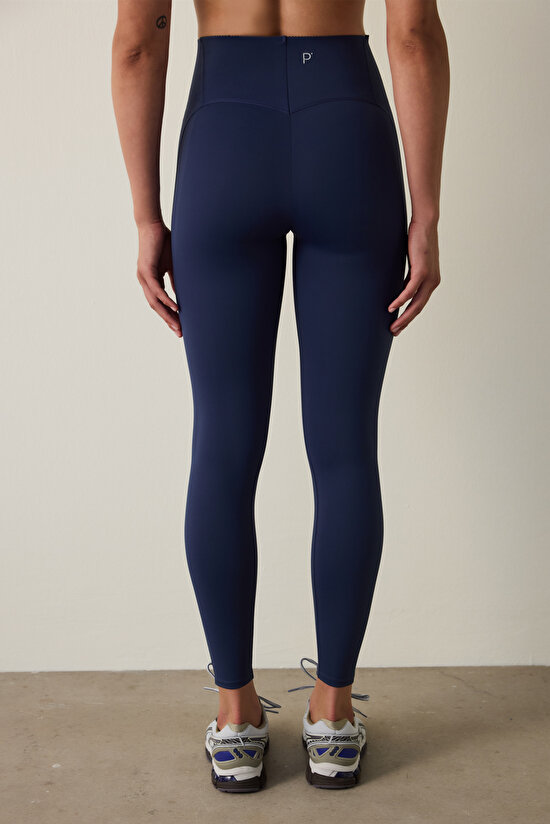 Indigo High Support Shaping High Waist Back Lock Leggings Indigo High Support Shaping High Waist Back Lock Leggings - 4