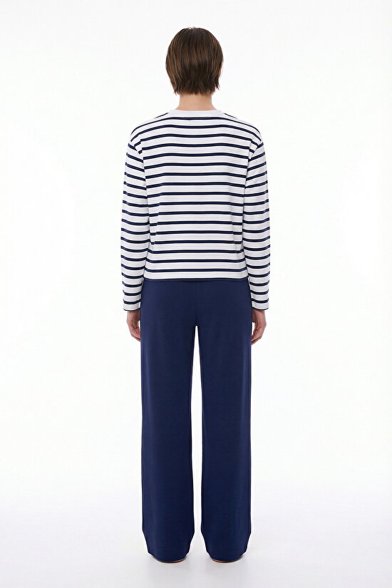 Çizgili Relax Fit Uzun Kollu Üst - 3