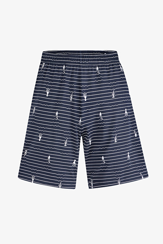 Erkek Renkli Lighthouse Bay Şortlu Pijama Takımı - 3