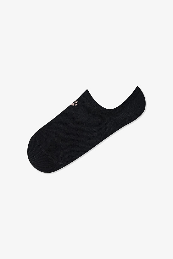 3 Çift Pamuklu Kalp ve Pati Nakışlı Sneaker Çorap - 3