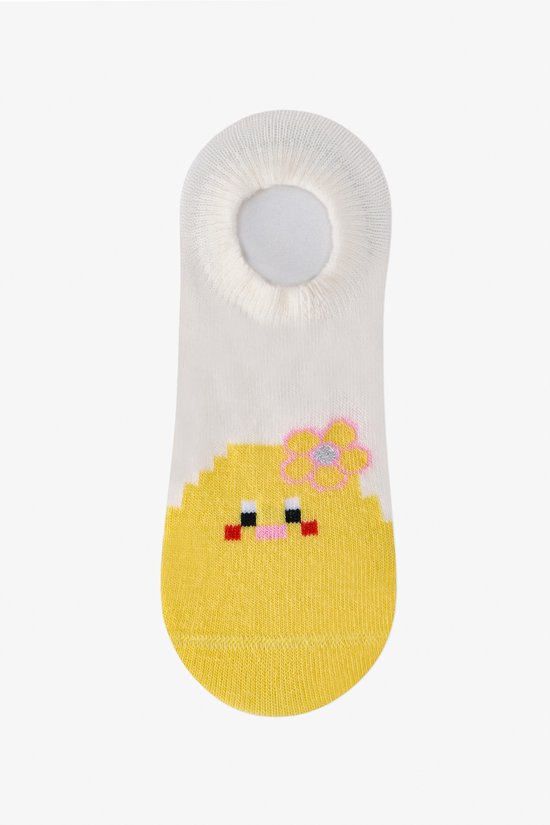 Girls' Marshmallow Floral Chicky 2-Pair Trainer Socks - 2