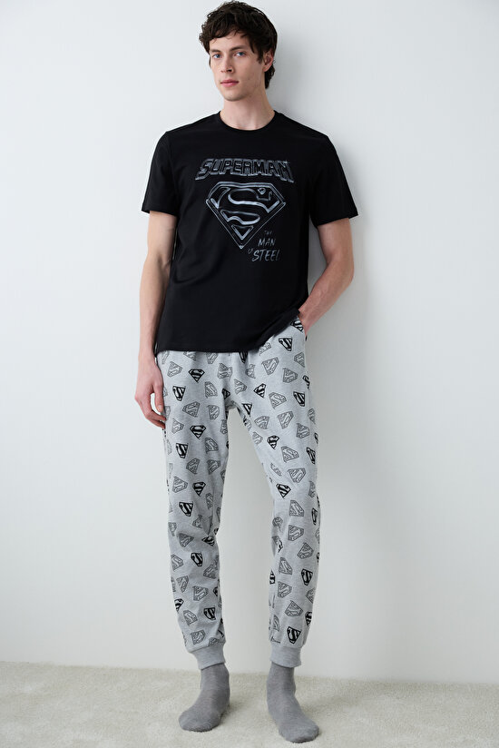 Superman Multi Colour Pant PJ Set - 4