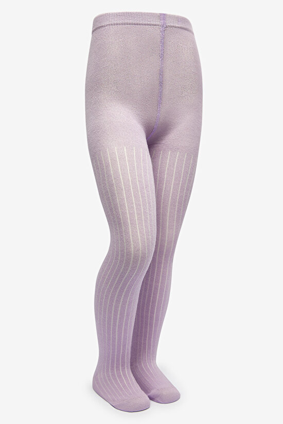 Pretty Rib Lilac  2in1 Tights - 6