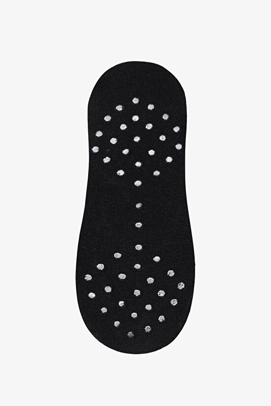 Siyah Kaydırmaz Taban Pamuklu Bileği Fırfırlı Pilates&Yoga Çorabı - 3