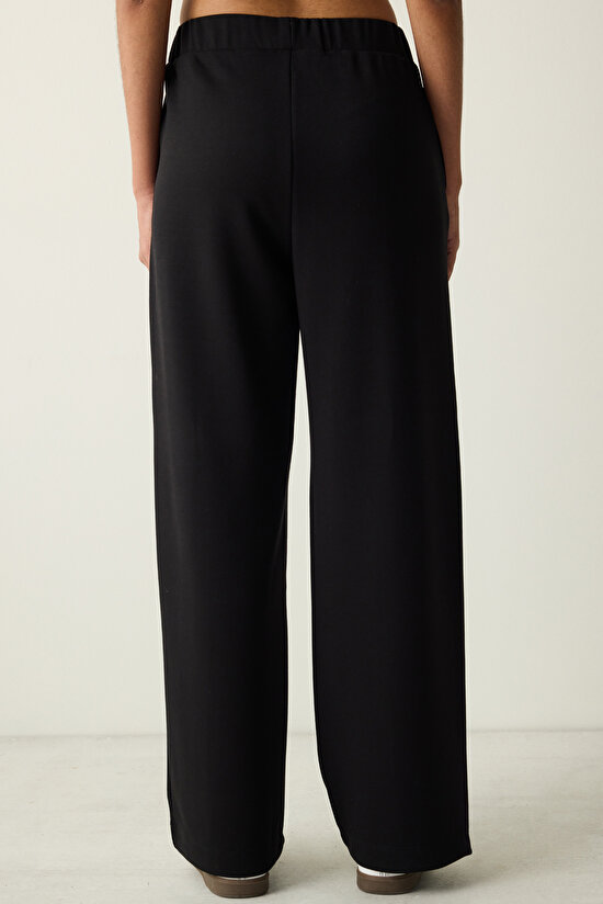 Wide Leg Nervour Black Jogger - 3
