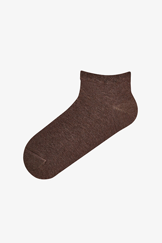 Burgundy Brown Leopard Everyday 5 Pack Liner Socks - 3