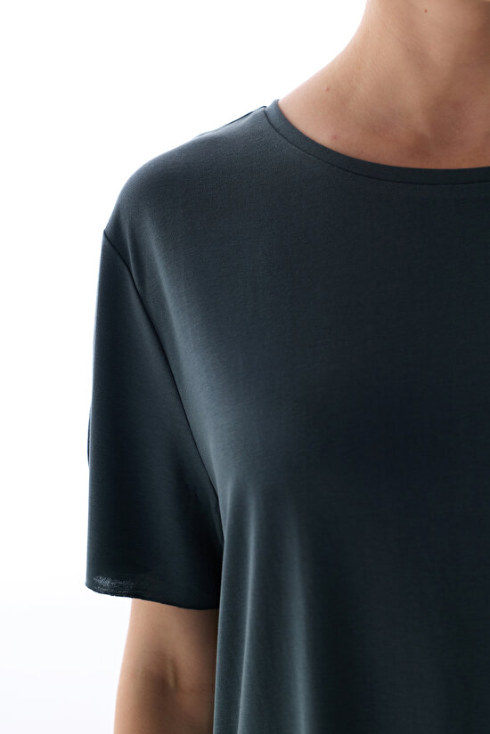 Gray Crew Neck Active T Shirt - 5