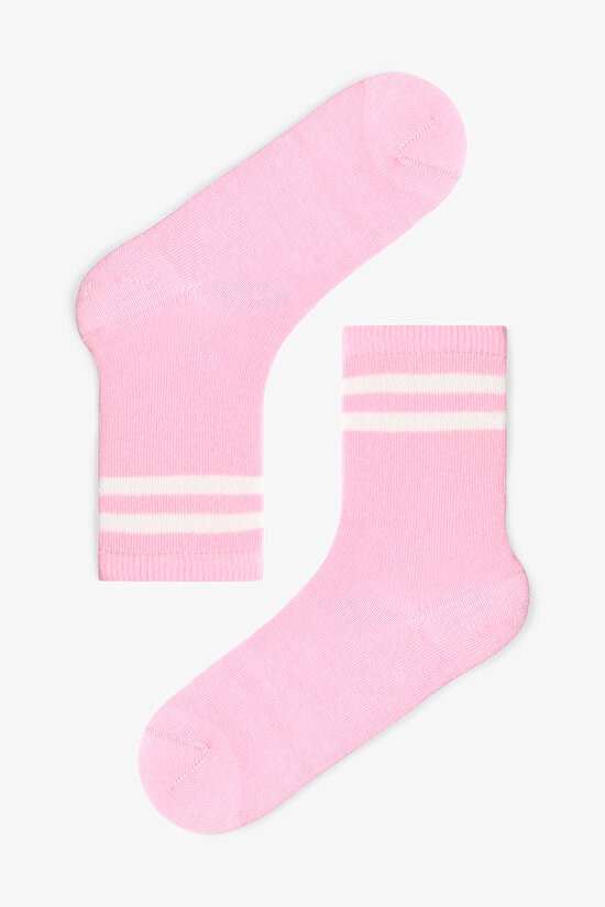 Çok Renkli Kız Çocuk Retro Vibes 4lü Soket Çorap - 3