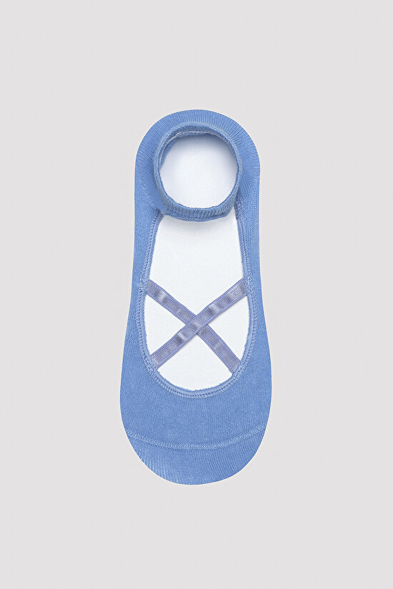 Cross Blue Ballet Socks - 2
