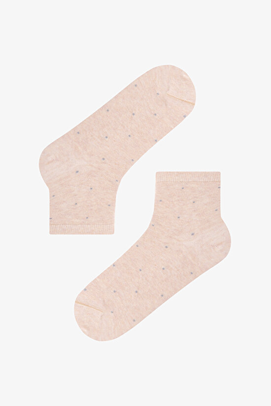 3 Çift Burun Dikişsiz Pamuklu Renkli Köpek Nakışlı Ara Boy Soket Çorap - 4