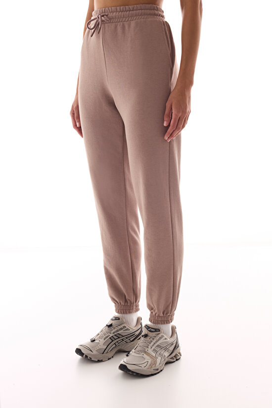 Bej Yüksek Bel Active Jogger Pantolon - 1