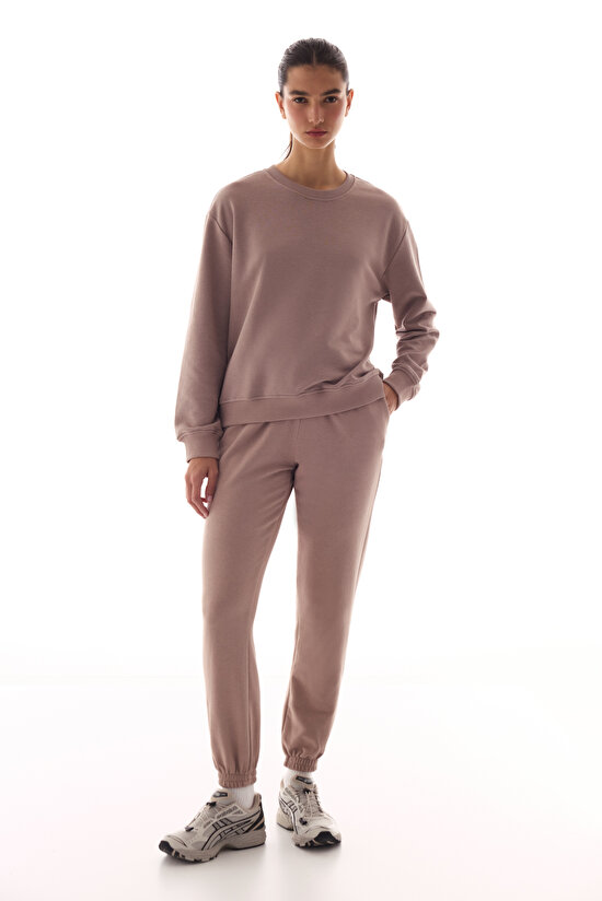 Bej Yüksek Bel Active Jogger Pantolon - 4