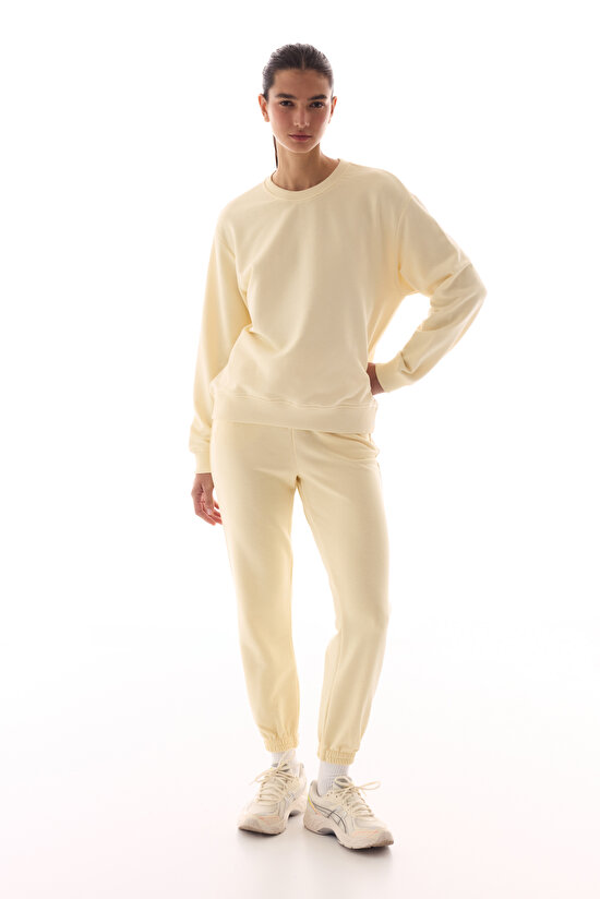 Ekru Yüksek Bel Active Jogger Pantolon - 4