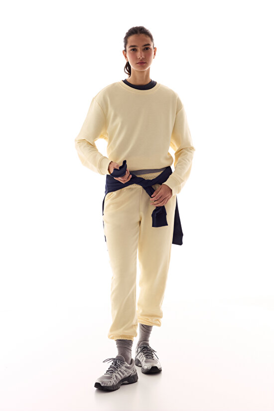 Ekru Yüksek Bel Active Jogger Pantolon - 6