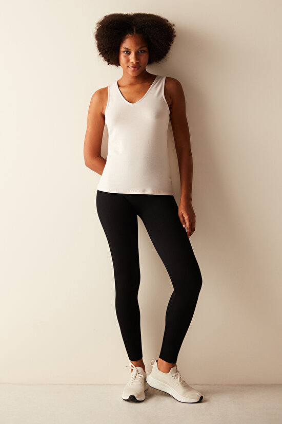 Seamless Dikişsiz Siyah Tayt - 5