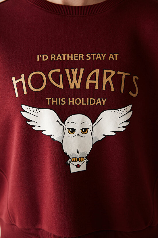 Hogwards Bordo Sweatshirt - Harry Potter Koleksiyonu - 4