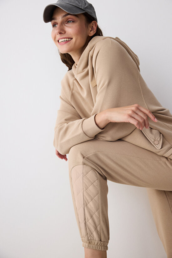 Bej Kapitone Detay Marita Sweatshirt - Saude Koleksiyonu  Bej Kapitone Detay Marita Sweatshirt - Saude Koleksiyonu  - 5