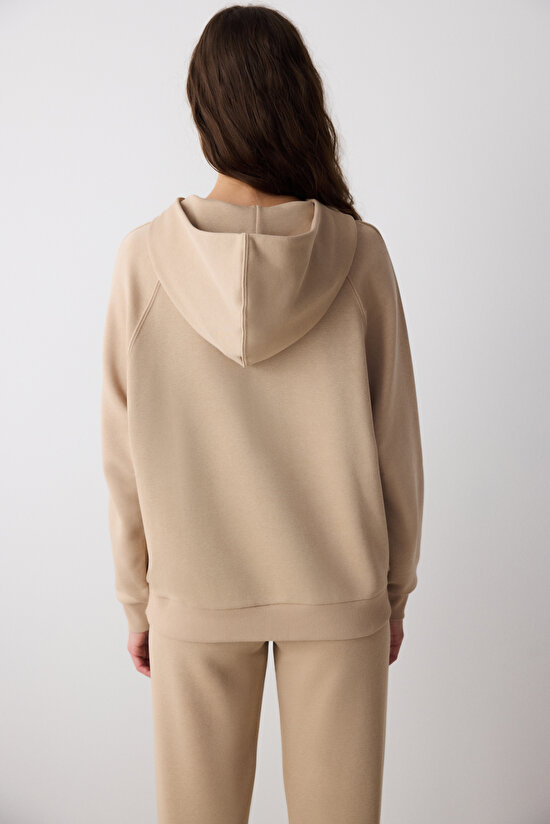 Bej Kapitone Detay Marita Sweatshirt - Saude Koleksiyonu  Bej Kapitone Detay Marita Sweatshirt - Saude Koleksiyonu  - 6