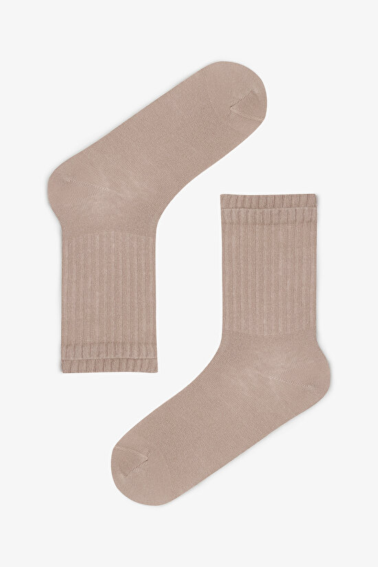 2 Çift Pamuklu Lucky Dokuma Etiketli Soket Çorap - 3