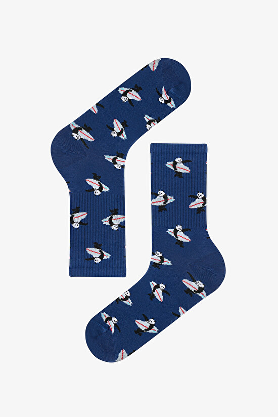 Erkek Renkli Surf Panda 2'li Soket - 3