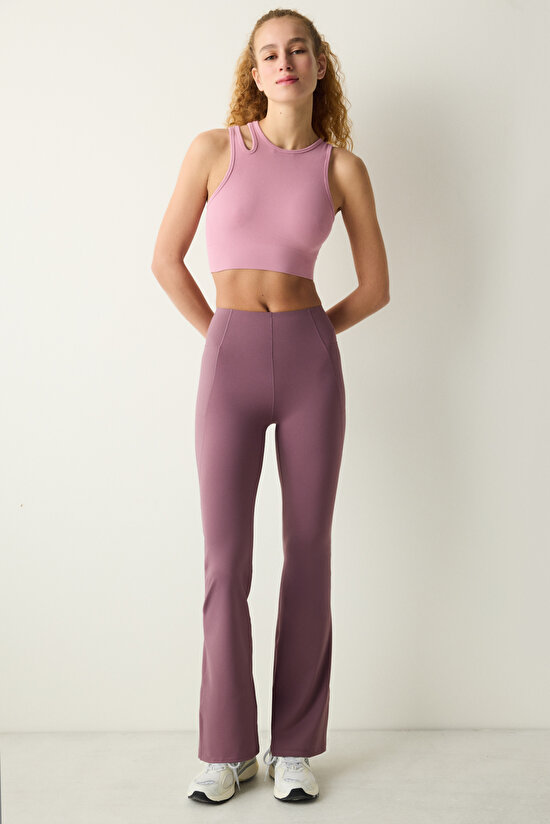Bonded Waist Flare Pants - 3