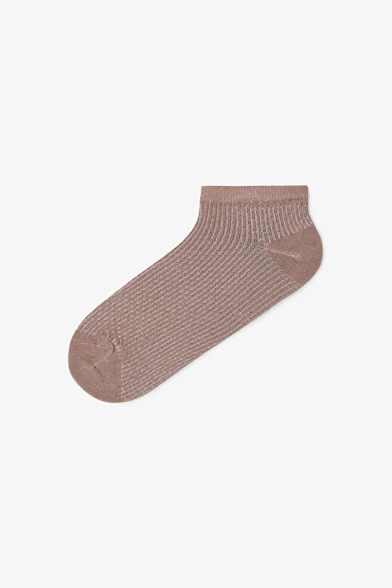 5 Çift Pamuklu Kendinden Desenli Ayıcıklı Patik Çorap - 5
