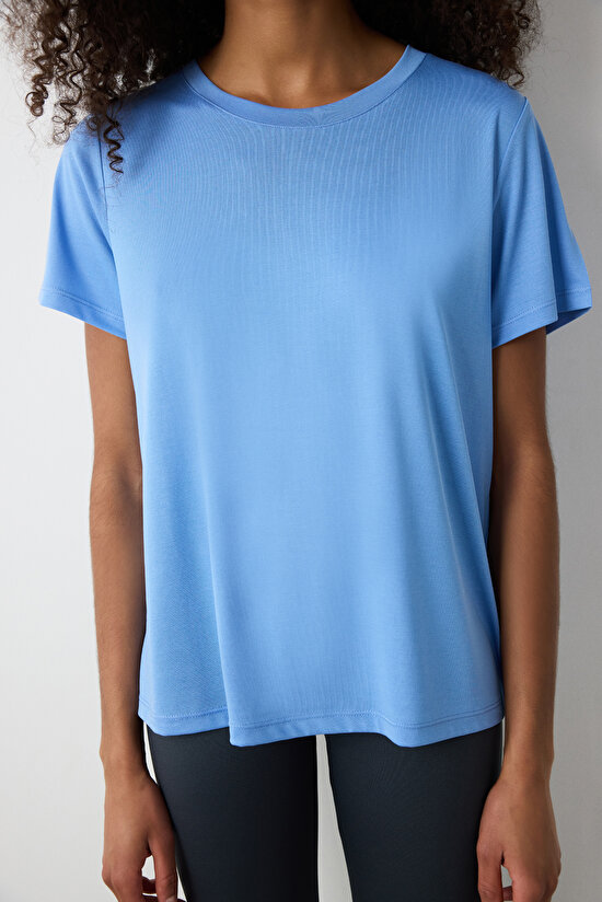 Mavi Bisiklet Yaka Regular Fit Modal Tişört - 3