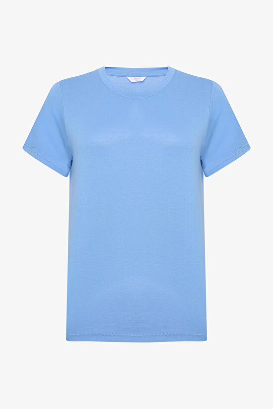 Mavi Bisiklet Yaka Regular Fit Modal Tişört - 7