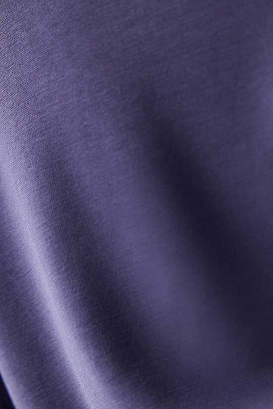 İndigo Bisiklet Yaka Regular Fit Modal Tişört - 6