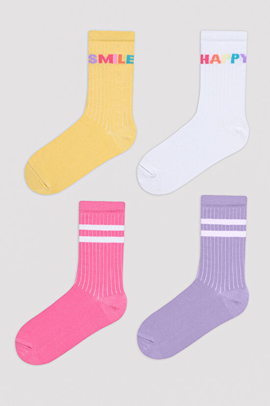 Girls Happy 4in1 Socket Socks - 1