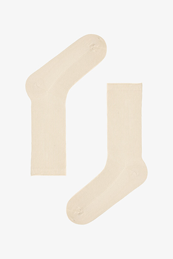 5 Çift Pamuklu Ribli Renkli Soket Çorap - 6