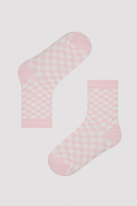 Girls Pink Mini Bear 3in1 Socks - 4