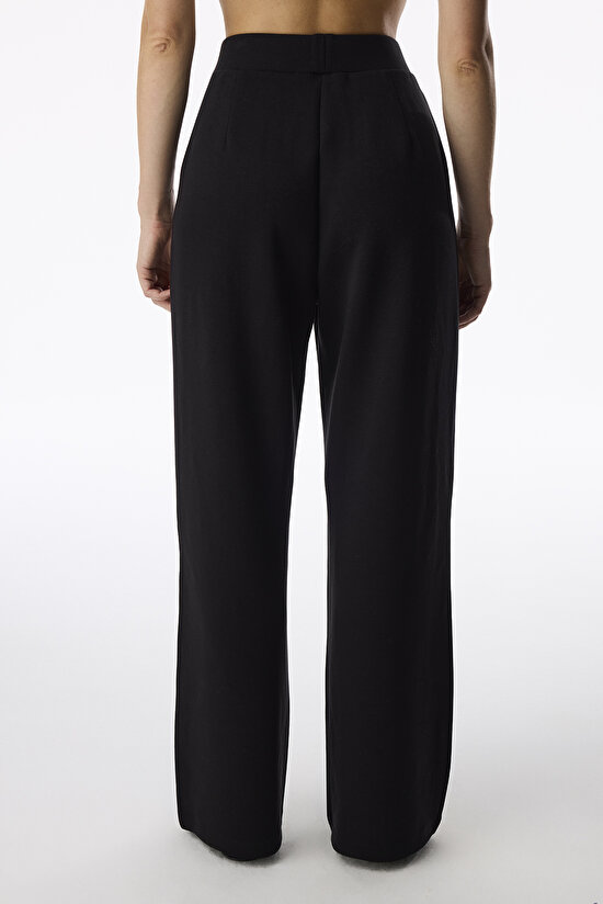 Black Chic Pleated High Waist Trousers - 3