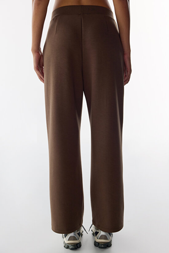 Brown Chic Pleated High Waist Trousers - 3