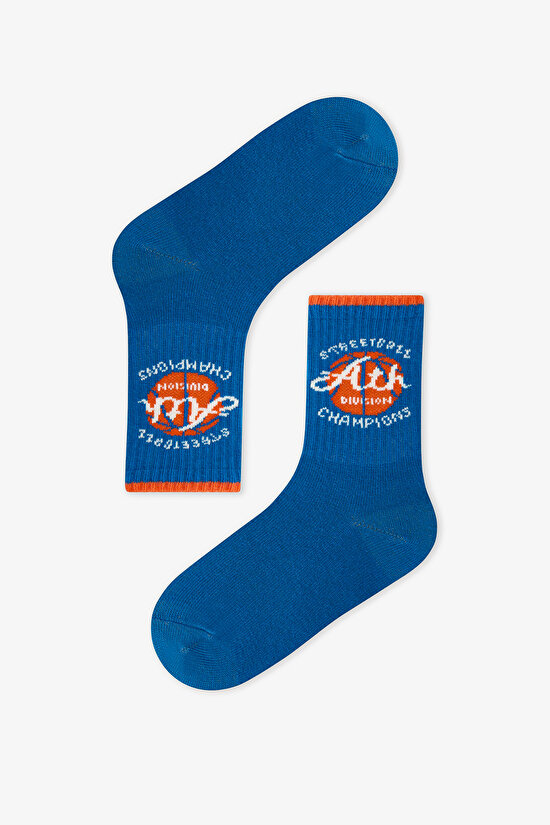 Renkli Erkek Çocuk Atlets Sax 3'lü Tenis Soket Çorap - 3