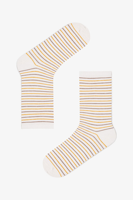 5 Pairs of Cotton Striped Socket Socks - 5