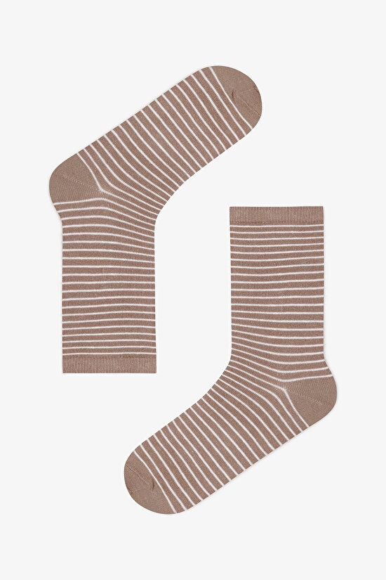 5 Pairs of Cotton Striped Socket Socks - 6
