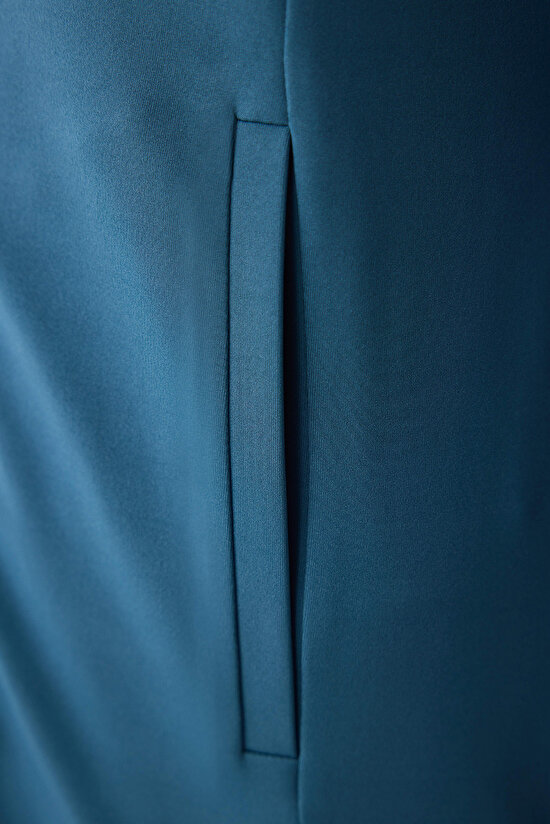 Petrol Renk Parmak Detaylı Koşu Ceketi - 11