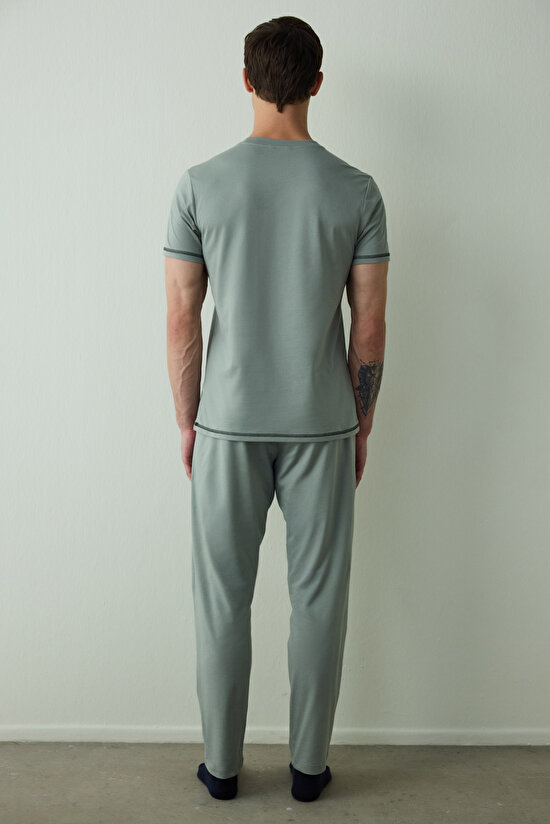 Erkek Street Uzun Kollu Pamuklu Pijama Takımı - 5