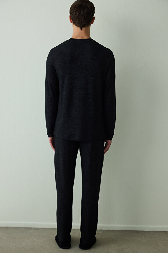 Siyah Basic Erkek Pijama Takımı - 6
