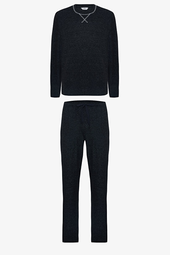 Siyah Basic Erkek Pijama Takımı - 7