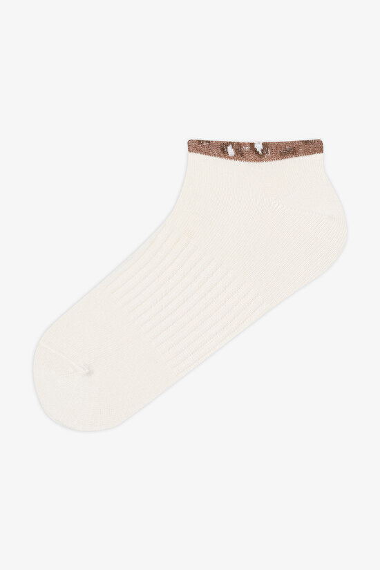 Leopard Line  Beige White 3in1 Liner Socks - 4