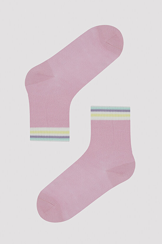 Kız Çocuk Soft Renkler 3 lü Soket Çorap - 2