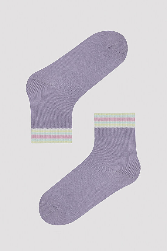 Kız Çocuk Soft Renkler 3 lü Soket Çorap - 4