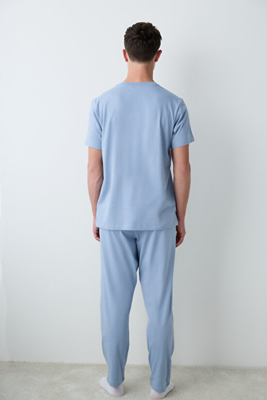 Bird Mavi Pantolon Pijama Takımı Bird Mavi Pantolon Pijama Takımı - 7