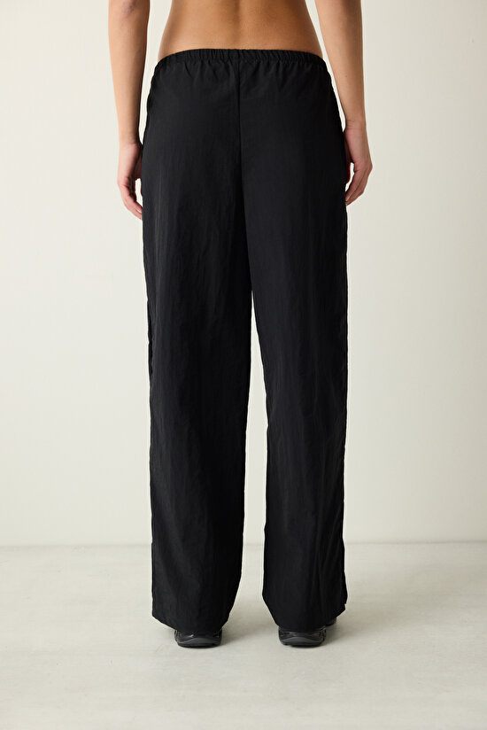 Side Button Black Pant - 3